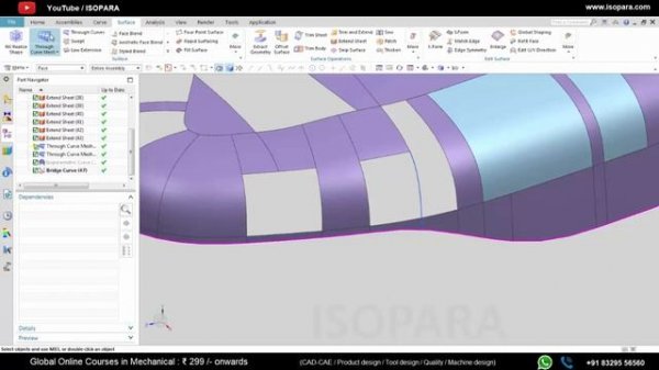 NX Missing Surface | Patch Work | Part 6/20 | Master in Surfacing | Unigraphics | ISOPARA