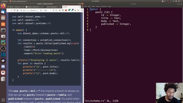 Rust: Diesel tutorial with Sqlite смотреть онлайн