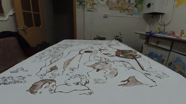 TOPofART OIL Reproduction. Союз Земли и Воды(Рубенса).Первый урок.Контурный эскиз.Rubens смотреть онлайн