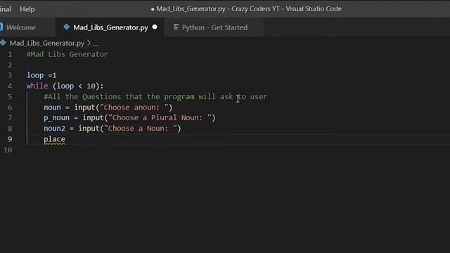Mad libs generator Python Project 01 смотреть онлайн