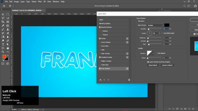 How to Create Editable 3D Text Effect in Adobe Photoshop || 3D Text || Design With Frankee смотреть онлайн