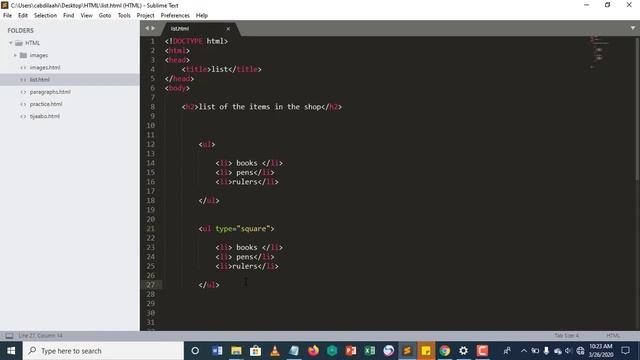 Lesson 12 HTML Lists (Unordered {bulleted} and Ordered {numbered} lists.) смотреть онлайн