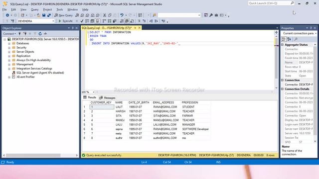 TCL COMMIT Command in Sql server Lesson-16 || SQL Commit Command смотреть онлайн