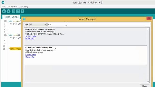 LORA SODAQ setup in Arduino IDE смотреть онлайн