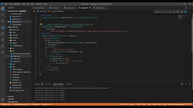 Flutter web Google Sign in | without firebase | JUNE 2020 | complete tutorial | TrikyDeck смотреть онлайн