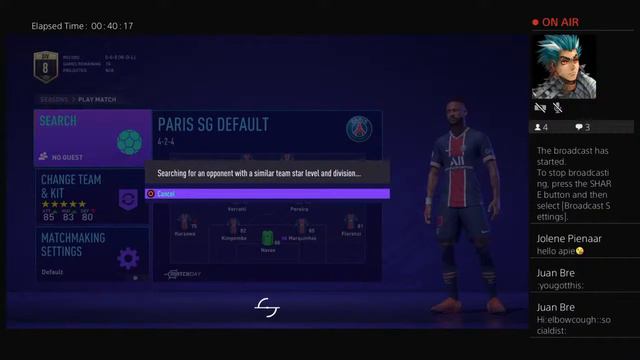 FIFA 21 Live PS4 broadcast (Paris Saint Germain) смотреть онлайн