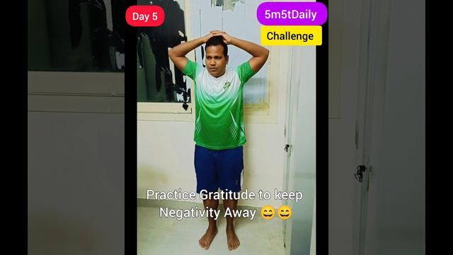 Day-5 Full video of my fitness initiative 5m5tDaily challenge, Practice Gratitude to be happy 😊. смотреть онлайн