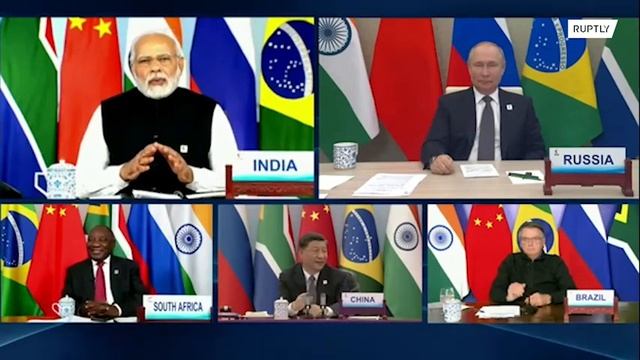 Global leaders react as Modi faces technical issues during BRICS conference call смотреть онлайн