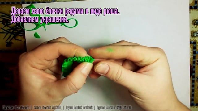 Новогодняя елочка из полимерной глины | Christmas tree made of polymer clay смотреть онлайн