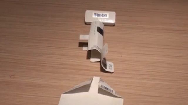 Делаем самолет из пачки сигарет смотреть онлайн