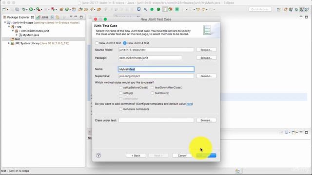 Spring framework Tutorial (052 Step 2 First JUnit Project and Green Bar) смотреть онлайн