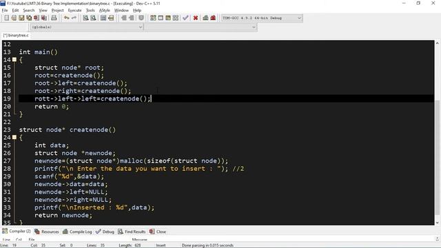 Binary Tree Implementation Part #1 Insertion & Traversing | Data Structure in Hindi смотреть онлайн