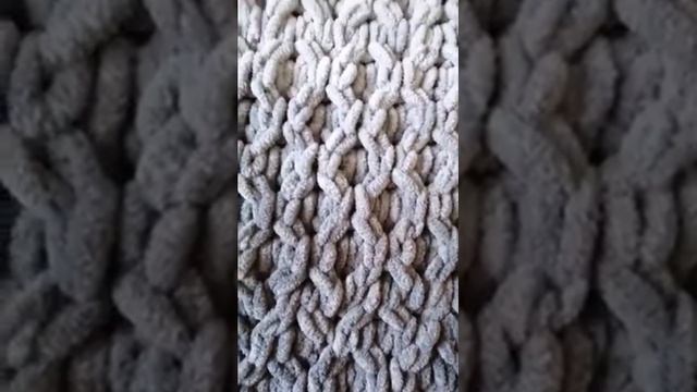 Обзор пряжи Ализе Пуффи Файн Омбре Батик/как связать  плед размером евро Alizepuffy Fine Ombre Bati