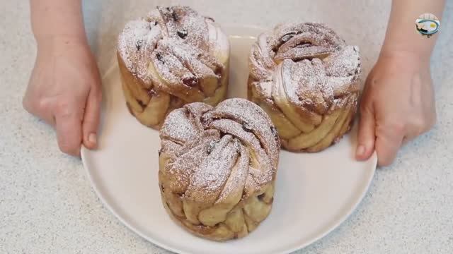 Сахарный кулич Краффин. Плетеный кулич смотреть онлайн
