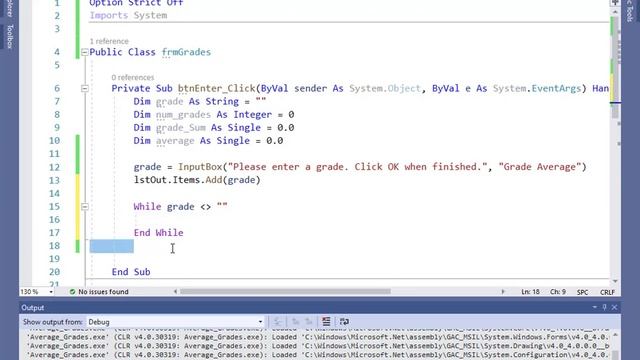 Grade Average with While Loop смотреть онлайн