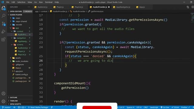 #3 - Reading Audio Files From Device - Music Player With Expo React Native - Part 1 смотреть онлайн