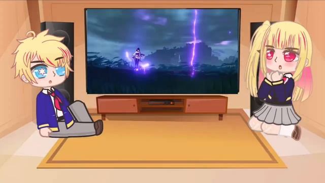 Oshi no Ko react to y/n Ai Hoshino as Raiden Shogun ✪ || Gacha react смотреть онлайн