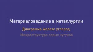 Лекция  23. Диаграмма железо углерод. Микроструктура чугунов