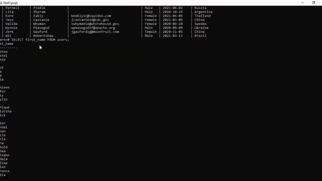 PostgreSQL 6-dars. SELECT FROM orqali jadvaldagi ma'lumotlarni olish смотреть онлайн