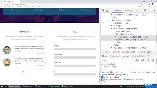 [Arabic] HTML & CSS Template Two 2021 - #16 - Our Skills - Progress Part смотреть онлайн