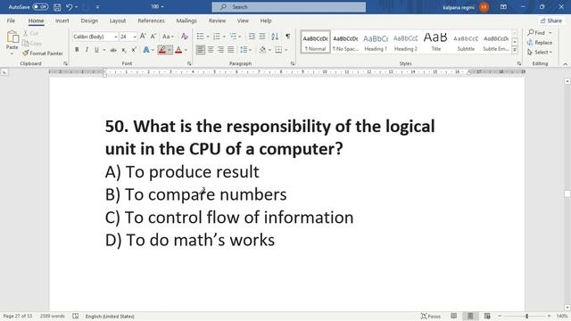 Top 100 Computer Fundamental MCQ/computer fundamental MCQ question смотреть онлайн