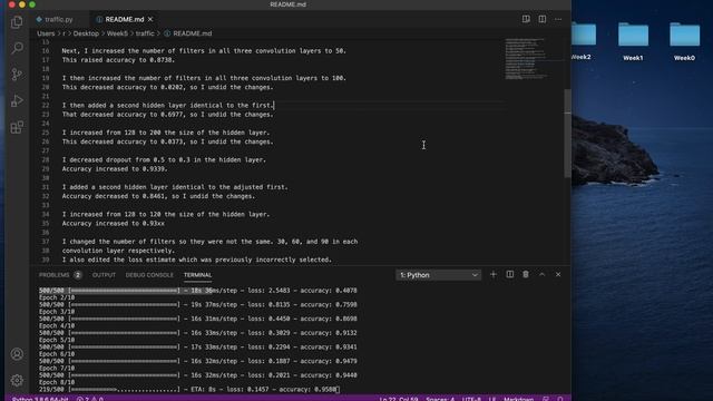CS50AI Project 5: Traffic (README.md included in video) смотреть онлайн