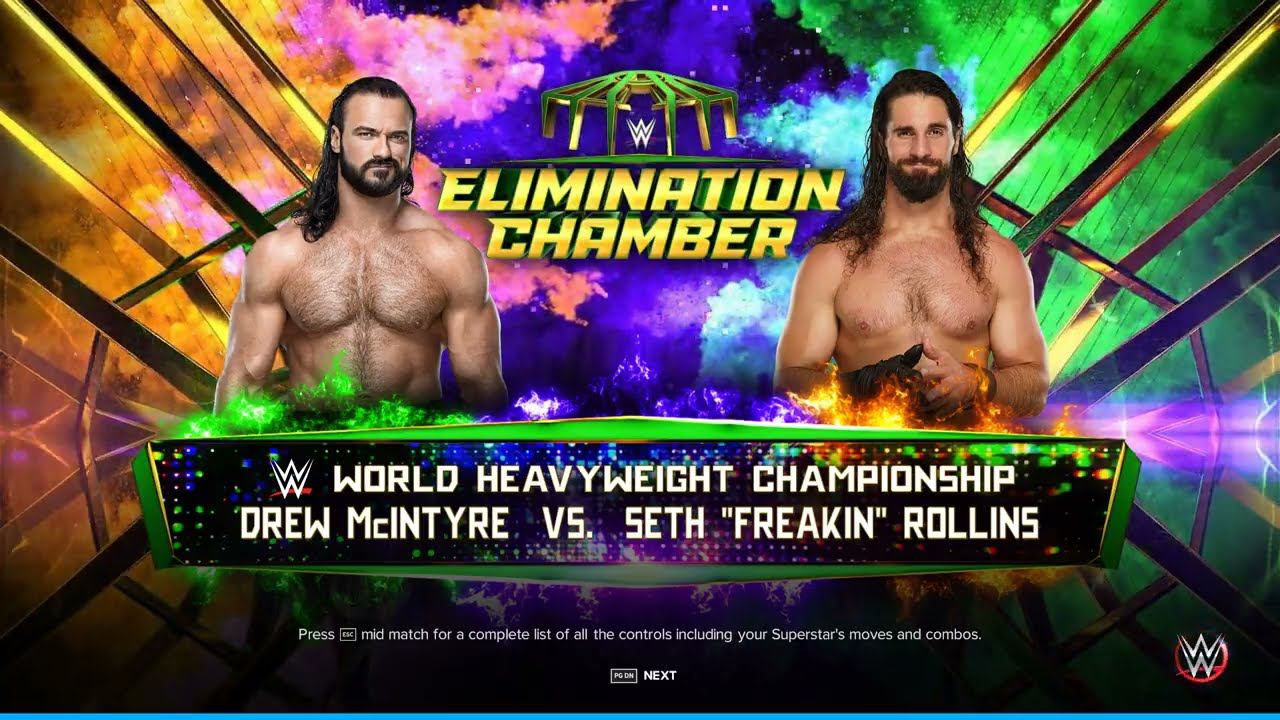 WWE2K23 Drew McIntyre vs Seth Rollins (c) смотреть онлайн