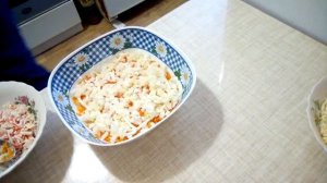 Салат Нежный.С крабовыми палочками.