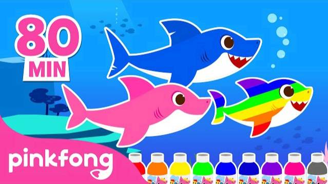 Baby Shark's Coloring Fun and more |🌈 Learn Colors | +Compilation | Pinkfong Videos for Children смотреть онлайн