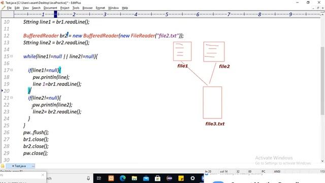Java File handling | File Merger Line By line смотреть онлайн