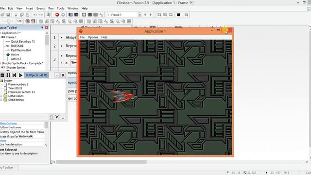 Shoot 'em Up - Горизонтальный скролл шутер в Clickteam Fusion