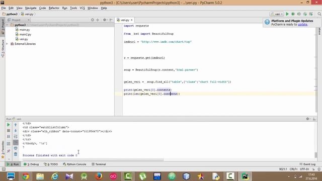 42. Python 3 İle İnternetten Bilgi Çekmek 2 IMDB Film Verileri смотреть онлайн