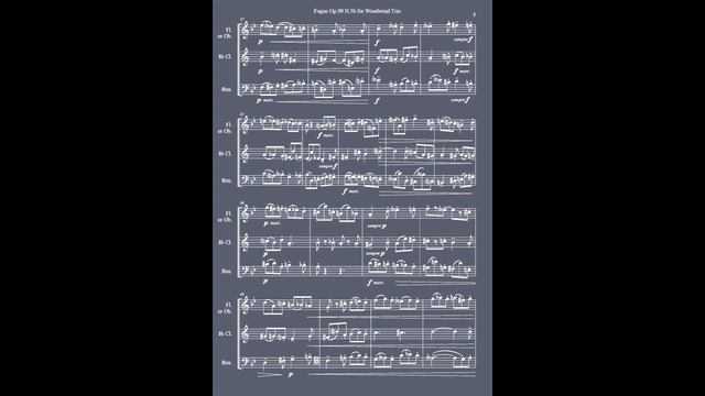 Max Reger - Fugue Op.99 N.5b for Woodwind Trio (Flute) - Sheet Music смотреть онлайн
