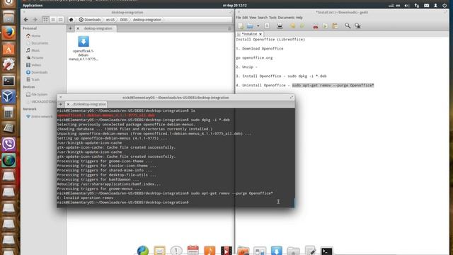 ElementaryOS Install Openoffice, Uinstall Openoffice, Install Libreoffice смотреть онлайн