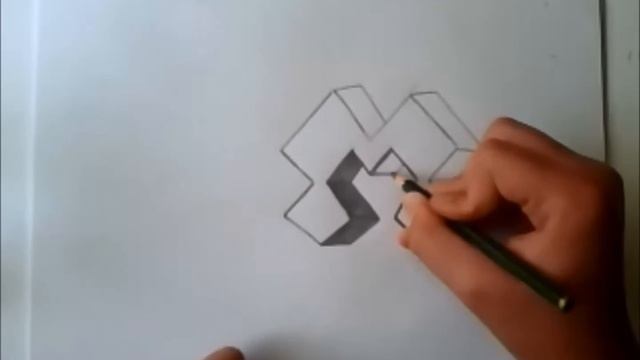 How to draw letter M in 3D (Kako nacrtati 3D slovo M) смотреть онлайн