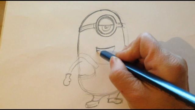 Учимся рисовать миньон Стюарт Minions Stuart смотреть онлайн