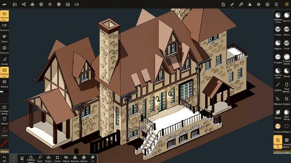 Моделирование дома в Nomad 3d