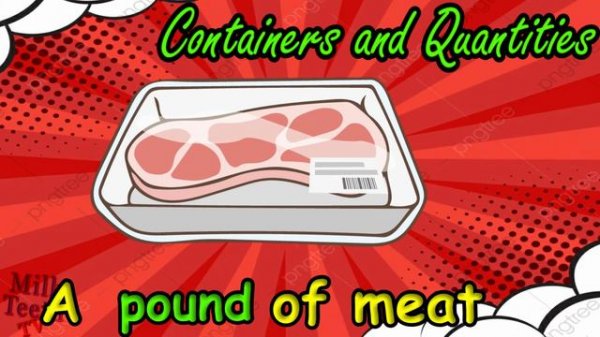 Containers and Quantities Vocabulary | List of Containers and Quantities Vocabulary With Pictures