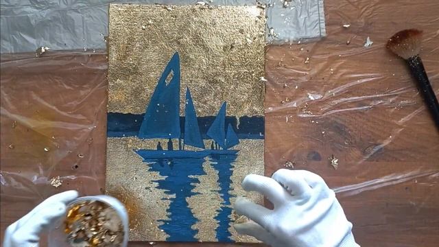 Как правильно счищать лишнюю поталь | 3 этап работы с поталью смотреть онлайн