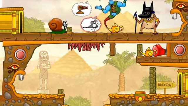 Улитка Боб # 3 с 1 по 13 уровни.В Египте.Мультик.Прохождение.Игры для детей смотреть онлайн