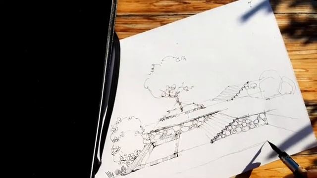 Проектная графика. Как нарисовать ландшафтный эскиз в перспективе. Скетчинг. Италия. Эдуард Кичиги смотреть онлайн