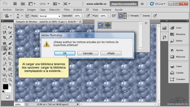 Curso de Photoshop CS5. 3.2. El tampón de motivo. смотреть онлайн