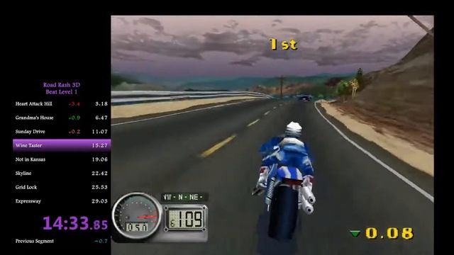 Road Rash 3D | Beat Level 1 (Big Game) Speedrun смотреть онлайн