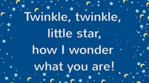 Twinkle Twinkle Little Star with Lyrics ⭐ Nursery Rhymes for Kids
