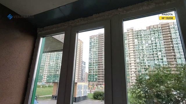 №13208 Остекление балкона ЖК Гринландия в Мурино остекление лоджии смотреть онлайн