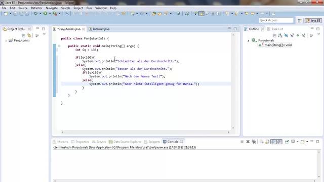 Java Tutorial Programmieren für Anfänger 23 -- Verschachtelte If Bedingungen смотреть онлайн