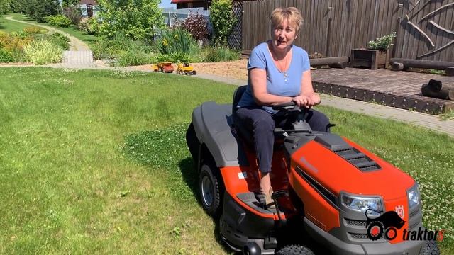 Кошение садовым трактором Husqvarna TC138 + отзыв о покупке смотреть онлайн