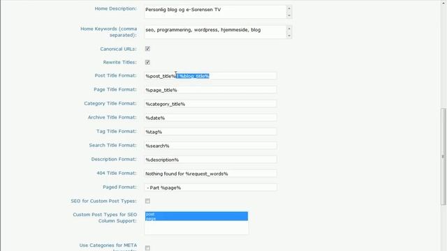 All in one SEO pack l Tutorial danish смотреть онлайн