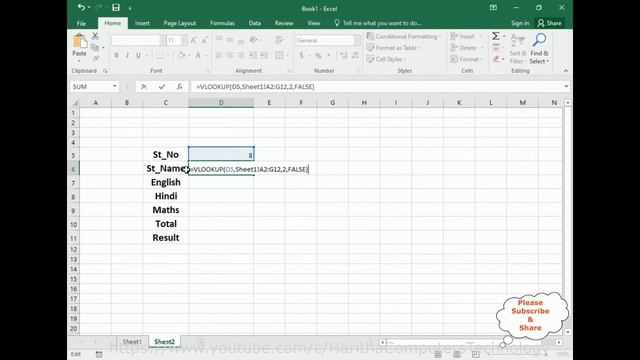 Vlookup Search Functionality Excel 2016 Student Data смотреть онлайн