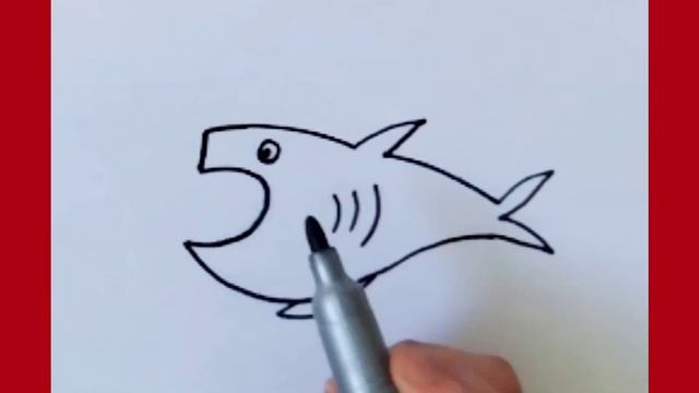 How to draw fish from number 5 step by step||Line Art||draw with numbers||drawing for beginner смотреть онлайн
